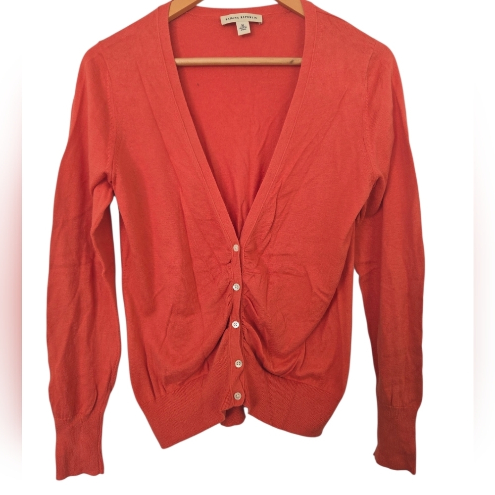 Banana Republic Coral Button-Up Cardigan Size Medium